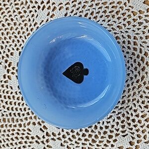 Vintage trinket bowl with Black Spade ♠️ in center. Can't make out who makes it.